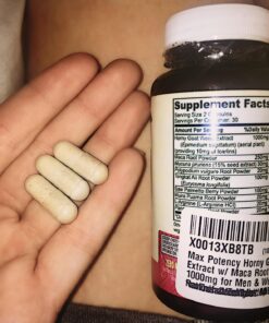 Horny Goat Weed Extract with Maca, Tribulus, L-Arginine, Ginseng - Enhance Energy & Performance for Men & Women - Boost Libido, Stamina & Sexual Health - 1000 mg Epimedium with Icariins Supplement 25 71OX58nR68L