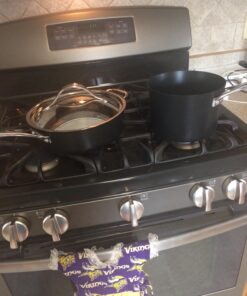 Anolon Nouvelle Copper Hard Anodized Nonstick Pots and Pans, Cookware Set (11 Piece), Onyx Cookware Set (11 Piece) 39 71OY2EKQ 3L