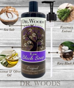 Dr. Woods Raw Black Liquid Castile Soap with Pump, 32 Ounce Coconut 32 Fl Oz (Pack of 1) 11 71OYcqk8ICL