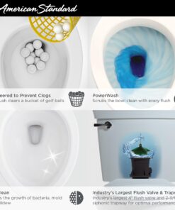 American Standard 211AA104.020 Champion PRO Two-Piece Toilet, Elongated Front, Chair Height, White, 1.28 gpf Tank + Bowl 9 71OYiJzRbRL