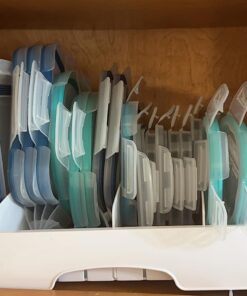 YouCopia StoraLid Food Container Lid Organizer, Large, BPA-Free Adjustable Plastic Lid Storage for Kitchen Cabinet and Drawer Organization, White 33 71OZaWEtZqL