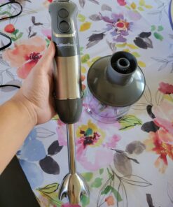 Mueller Smart Stick 800W, 12 Speed and Turbo Mode, 3-in-1, Heaviest Duty Copper Motor Immersion Blender, Titanium Steel Blades Hand Blender, Comfygrip Handle, Whisk, Beaker/Measuring Cup 47 71OZwke6W1L