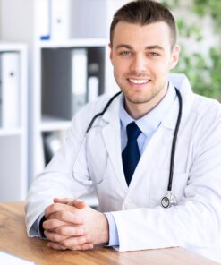 NY Threads Professional Lab Coat for Men, Full Sleeve Poly Cotton Long Medical Coat White Large 18 71OaMmpkkL