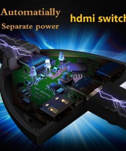 fittek hdmi Pigtail Switch - HDMI Splitter 3 in 1 Out with High Speed Pigtail Cable, 3 Ports Auto Switcher Hub to Expand Your HDMI Capacity, Supports 3D 1080, 3.2 x 2.4 x 0.6 15 71OaojVWprL