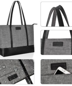 Laptop Tote Bag for Women,College Essentials 15.6-17 In Teacher Supplies Laptop Bag,Water Resistant Work Bag College Bag A-15.6 Inch-gray 22 71OapJync3L