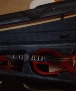 Cecilio Silent Electric Solid Wood Violin with Ebony Fittings, Electric Violin Kit (Full Body - Mahogany) Full Body - Mahogany full-size 15 71Oat8iobUL