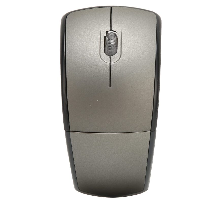 Catalog 6 Folding Wireless Mouse, 2.4G Mouse with USB Receiver Plug and Play, Portable Computer Mouse for Win7 8 10 11 for OS X System (Grey) Grey