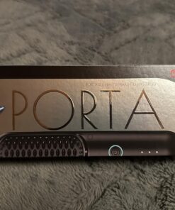 TYMO Porta Cordless Hair Straightener Brush, Portable Mini Straightening Brush for Travel, Negative Ion Hot Comb Hair Straightener for Women, Lightweight to Carry Out, USB Rechargeable, Anti-Scald Black 39 71Ob4m2GBL