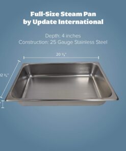 Update International (STP-1004) Full-Size Steam Table Pan, 25 Gauge, 4" Deep Full Size 12 71OcFWRT7iL