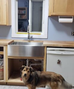 Kraus KHF200-30 Standart PRO Kitchen Stainless Steel Sink, 30 Inch Round Apron Single Bowl Rounded Apronfront 45 71OcJUgSivL