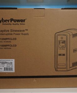 CyberPower CP1500PFCLCD PFC Sinewave UPS System, 1500VA/1000W, 12 Outlets, AVR, Mini Tower 82 71OcPyM9M9L