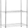 Amazon Basics 3-Shelf Narrow Adjustable, Heavy Duty Storage Shelving Unit (250 lbs loading capacity per shelf), Steel Organizer Wire Rack, Chrome, 23.2" L x 13.4" W x 30" H No Wheels 29 71OcsdETEsL