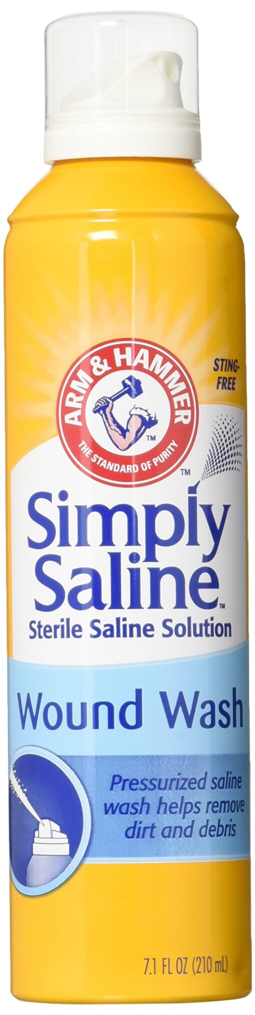 Arm & Hammer Simply Saline Wound Wash Helps Remove Dirt and Debris,7.4 Ounce (Pack of 4)