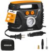 Kensun AC/DC Power Supply Portable Air Compressor Pump with Analog Display to 100 PSI for Home (110V) and Car (12V), Tire Inflator with Adaptors for Cars, Trucks, Bicycles, Balls 23 71Odrq7pJfS