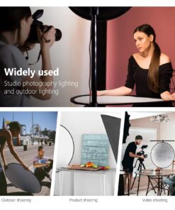 NEEWER 32 Inch/80 Centimeter Light Reflector Light Diffuser 5 in 1 Collapsible Multi Disc with Bag - Translucent, Silver, Gold, White, and Black for Studio Photography Lighting and Outdoor Lighting 80cm 32 71Oe5998EiS