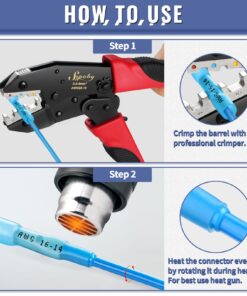 210pcs Heat Shrink Wire Connectors Sopoby 135 pcs Heat Shrink Crimp Butt Connectors Mixed with 75 pcs Solder Seal Wire Connectors 26-10GA Electrical Connectors Waterproof Assorted Wire cnectors Kit 16 71OeB5SE2OL