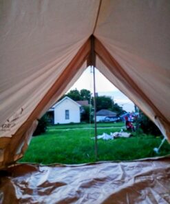 S'more Canvas Glamping Tent, 4 Season Family Camping Tent for 3/4/6 Person, Waterproof, Windproof, and Weather Resistant Tent for Family Glamping, Car Camping, Outdoor Party Cabin Tent(6.9ft x 8.5ft x 4.9ft) 44 71OeP5ZD5DL