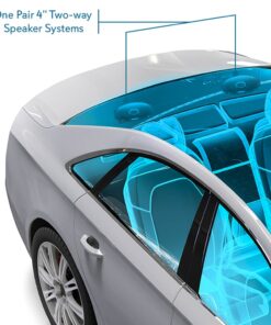 Pyle 4" Car Sound Speaker (Pair) - Upgraded Blue Poly Injection Cone 2-Way 180 Watt Peak w/ Non-fatiguing Butyl Rubber Surround 110 - 20Khz Frequency Response 4 Ohm & 3/4" ASV Voice Coil - PL42BL 26 71Oecy4bbTL