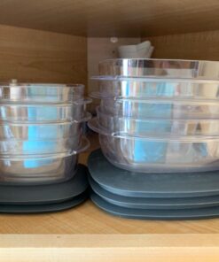 Rubbermaid Premier Easy Find Lids Meal Prep and Food Storage Containers, Set of 10 (20 Pieces Total), Grey |BPA-Free & Stain Resistant 11 71Of7NndLEL