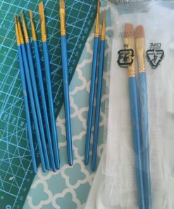 Amazon Basics Paint Brush Set, PBT Paint Brushes for Acrylic, Oil, Watercolor, 10 Brush Sizes 1 37 71OfT0vTRIL