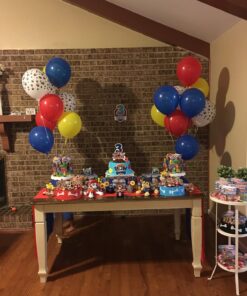 amscan Paw Party Balloons, Paw Print, Red/Yellow/Blue, Set of 30 19 71OfU0soT6L