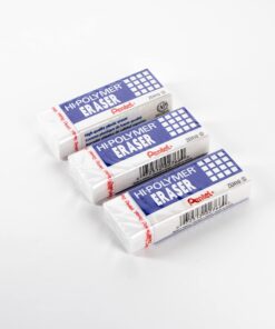 Pentel Hi-polymer Block Eraser, Large, 3 Pack, White (ZEH10BP3-K6) Large Block Eraser 19 71OfgFCmttL