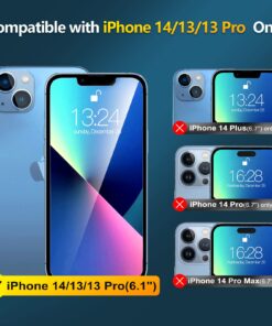 Alternative view of Invoibler 3 Pack Screen Protector Compatible with iPhone 13/13 Pro/14, iPhone 13/13 Pro/14 Screen Protector Tempered Glass, 6.1 Inch [HD Clear] [Anti-Scratch] [Case Friendly] [Bubble Free] For iPhone 14/13/13 Pro