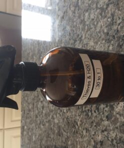 Empty Amber Glass Spray Bottle - Large 16 oz Refillable Container is Great for Essential Oils, Homemade Cleaning Products, Aromatherapy - Durable Black Trigger Sprayer w/ Mist and Stream Setting 45 71OgKDLHQgL