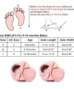 LIVEBOX Infant Baby Girls and Boys Premium Soft Sole Moccasins Tassels Prewalker Anti-Slip Toddler Shoes S: 0~6 months Bow- Princess Pink 9 71Ogu99FCL