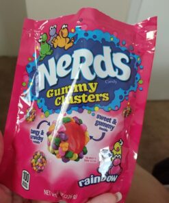 Nerds Gummy Clusters Candy, Rainbow, Resealable 8 Ounce Bag. 38 71Oi9Xhx5gL