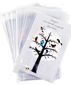 Clear Resealable Display Cellophane Bags Gift Treat Basket Supplies, Adhesive Closure for Snacks, Cards, Envelope Letters, Candy, Party Supplies (100 Bags) by Super Z Outlet (5" x 7") clear 5" x 7" 20 71OijoNPFfL