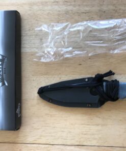 Master USA MU-1119GC Tactical Neck Knife, Black Blade, Cord-Wrapped Steel Handle, 6.75-Inch Overall, Grey Camo 40 71OjF3tLMSL