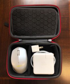 Smatree Hard Case Compatible for Apple14&16inch MacBook Pro's Pencil,Magic Mouse,Magsafe Power Adapter,BeatsX, Monster Magnetic Charging Cable,Travel MacBook Pro Accessories Organizer Bag,Black Black 75 71OjT6QewsL