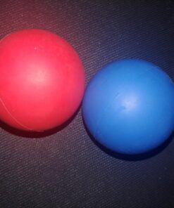 Kieba Massage Lacrosse Balls for Myofascial Release, Trigger Point Therapy, Muscle Knots, and Yoga Therapy. Set of 2 Firm Balls (Blue and Red) Blue and Red 40 71OjYbaqqcL