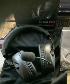 Acinaci Wireless Gaming Headset with Detachable Noise Cancelling Microphone, 2.4G Bluetooth - USB - 3.5mm Wired Jack 3 Modes Wireless Gaming Headphones for PC, PS4, PS5, Mac, Switch, Phone, Tablet Black 46 71Ojc JTeiL