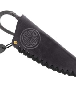 Toferner Medieval Celtic knife- black- Hand Forged Knife- Sports- Hand Made Genuine Leather Case- Hardened Blade - Vintage– Art Collection- Antiquity- Great Gift Idea 18 71OjkvOefyL
