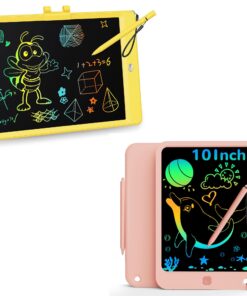 KOKODI LCD Writing Tablet, 10 Inch Colorful Toddler Doodle Board Drawing Tablet, Erasable Reusable Electronic Drawing Pads, Educational and Learning Toy for 3-6 Years Old Boy and Girls