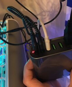 USB C Fast Charger, 160W USB C Charging Station GaN 6-Port USB C Wall Charger Block, Portable Multiport USB C Power Adapter for MacBook Pro/Air,iPad Pro,iPhone 14/13/Mini/Pro/13Pro Max/12 Galaxy Note 46 71OkXXCVAL