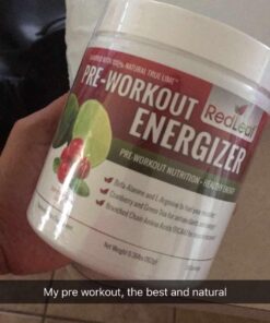 Red Leaf Pre Workout Energizer Powder, BCAA's, Beta-Alanine, Amino Acids and Green Tea for Immune Support and Preworkout Energy, Natural Cranberry Lime Flavor - 30 Servings 26 71OlJoGif6L