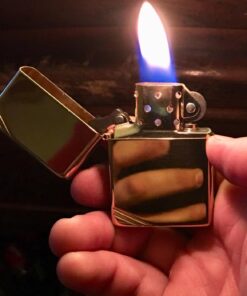 Zippo Vintage Lighters High Polish Brass Vintage With Slashes 45 71Om9geps4L