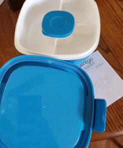 Bentgo® All-in-One Salad Container - Large Salad Bowl, Bento Box Tray, Leak-Proof Sauce Container, Airtight Lid, & Fork for Healthy Adult Lunches; BPA-Free & Dishwasher/Microwave Safe (Blue) Blue 55 71Omhs9K5L