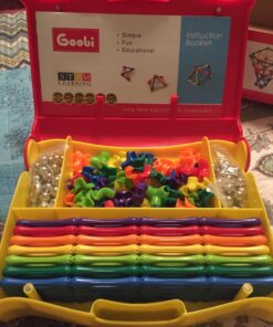 Goobi 300 Piece Magnetic Building Sticks Blocks Tiles Toy Magnet 3D Construction Set STEM Educational Toys for 3 4 5 6 7 8 Year Old Kids Boys Girls Adults with Storage Box and Instruction Guide 30 71OmydjMgFL