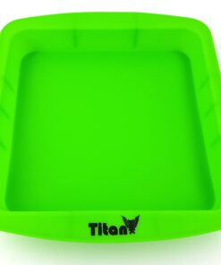 TitanOwl Silicone Deep Dish Tray Container Cake Pan Approx 8"x8", Baking Bakeware Brownie 1 Green 8 71OnKr fY1L
