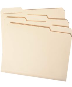 Alternative view of Smead File Folder, 1/3-Cut Tab, Letter Size, Manila , Assorted Positions, 100 Per Box (10330) 100 Count (Pack of 1)