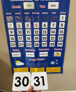 Learning Resources Calendar & Weather Pocket Chart - Classroom Calendar, Calendar and Weather Chart for Classroom, Teacher and Back to School Supplies 43 71OnshF57oL 1