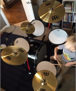 Meinl Cymbals HCS Cymbal Set Box Pack for Drums with 13" Hihats, 14" Crash, Plus Free 10" Splash, Sticks, Lessons — Made in Germany — Durable Brass, 2-Year Warranty, Traditional Finish (HCS1314 31 71Ooe9Lf1qL