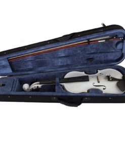 Cecilio 4/4 CVNAE-White Ebony Fitted Acoustic/Electric Violin in Pearl White(Full Size) 20 71OovS5AZXL