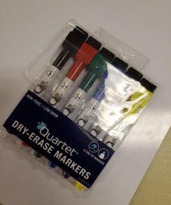 Quartet Dry Erase Markers, Whiteboard Markers, Fine Tip, ReWritables, Mini, Magnetic, Classic Colors, 6 Pack (51-659312Q) 40 71OpAkCkQwL