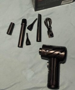 Air Duster, 91000RPM Compressed Air Duster with LED Light, Electric Air Blower for Computer Keyboard Car Cleaning 6000mAh Rechargeable Fast Charging Corldess Air Can Duster Black 20 71OpFjgnfCL