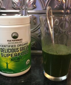 Peak Performance Organic Greens Superfood Powder. Best Tasting Super Greens Powder with 25+ Organic Ingredients for Max Energy and Athletic Performance. Vegan Keto Green Juice Daily Drink Original Greens 45 71OpQDNRn0L